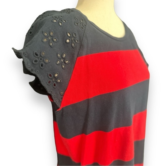 Tommy Hilfiger - Striped Embroidered-Sleeve Dress - Picture 9 of 14